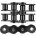Roller Chain, Double Strand, Steel, Industry No. 80-2 - 1443433